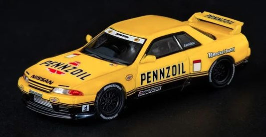 1/64 Nissan Skyline GT-R (R32) Pandem "Pennzoil" Retro livery concept - Yellow