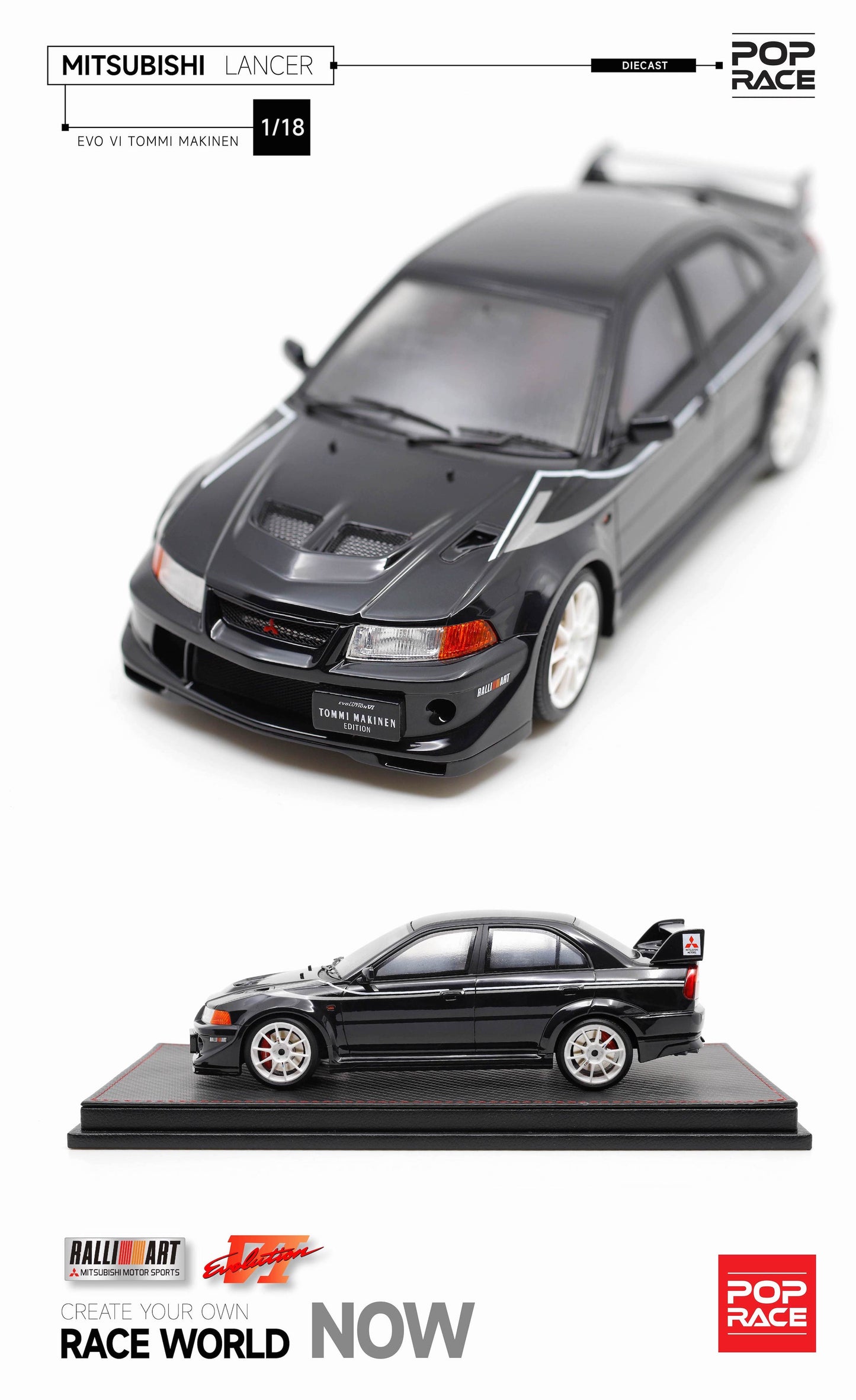 **PRE ORDER** - 1/18 Mitsubishi Evolution Tommi Makinen Edition Black